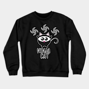 Ninja Cat outlined Crewneck Sweatshirt